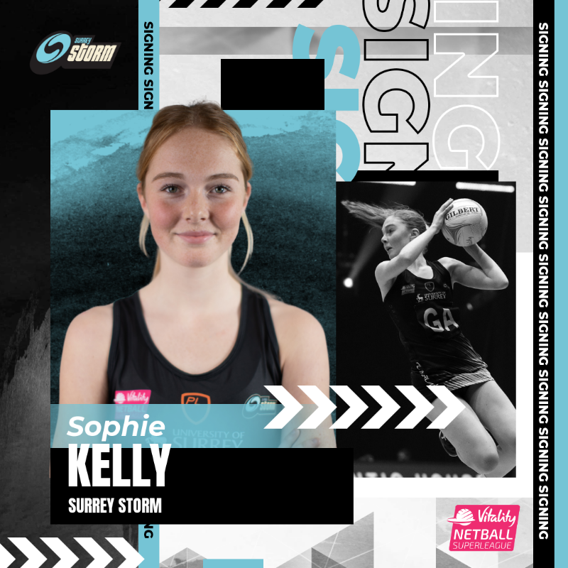 NetballSL's tweet photo. 🔙 Kelly
🆕 Robson
🆕 Curtis

Young gun @sophiekellly returns to @SurreyStorm after an impressive debut #VNSL season 👊

@AbiRobson98 and @ChartieCurtis are new additions to the squad 👋

#SigningWindow2022 ✍️
