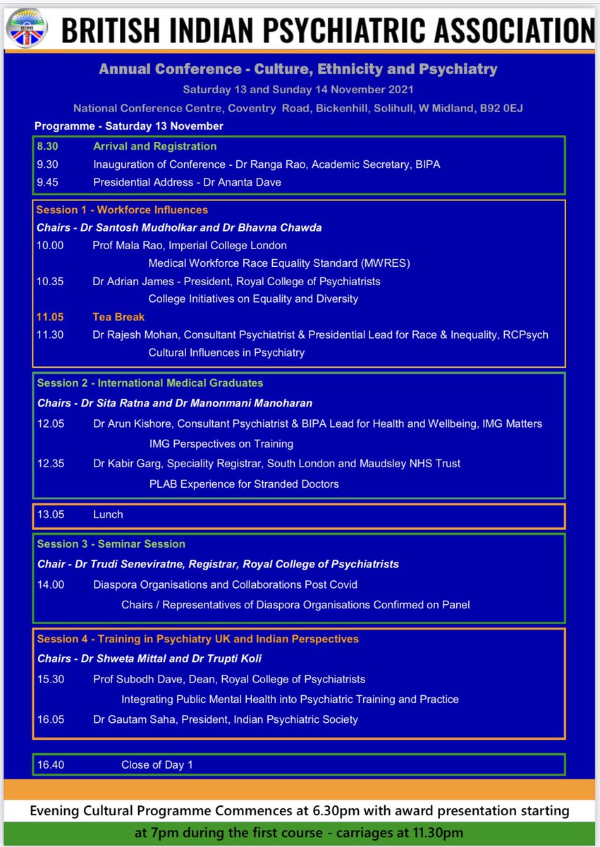 BIPA UK (@bipa_uk) on Twitter photo Have you booked your place fir the amazing <a href="/bipa_uk/">BIPA UK</a> conference with excellent program and cultural events.
It’s open for both members and non members , excellent opportunity for networking <a href="/adave_NHS/">Dr Ananta Dave exploring life’s palette of shades</a> <a href="/subodhdave1/">Subodh Dave ☘️🌻🌞 Humanising Medicine</a> <a href="/rrao9499/">Ranga Rao</a> <a href="/TrudiSene1/">Trudi Seneviratne OBE 🌠</a> <a href="/DrAdrianJames/">Adrian James</a> <a href="/rcpsychTrainees/">Psychiatric Resident Doctors' Committee (PRDC)</a> <a href="/csmony/">Mano Manoharan</a> Have you booked your place fir the amazing <a href="/bipa_uk/">BIPA UK</a> conference with excellent program and cultural events.
It’s open for both members and non members , excellent opportunity for networking <a href="/adave_NHS/">Dr Ananta Dave exploring life’s palette of shades</a> <a href="/subodhdave1/">Subodh Dave ☘️🌻🌞 Humanising Medicine</a> <a href="/rrao9499/">Ranga Rao</a> <a href="/TrudiSene1/">Trudi Seneviratne OBE 🌠</a> <a href="/DrAdrianJames/">Adrian James</a> <a href="/rcpsychTrainees/">Psychiatric Resident Doctors' Committee (PRDC)</a> <a href="/csmony/">Mano Manoharan</a>