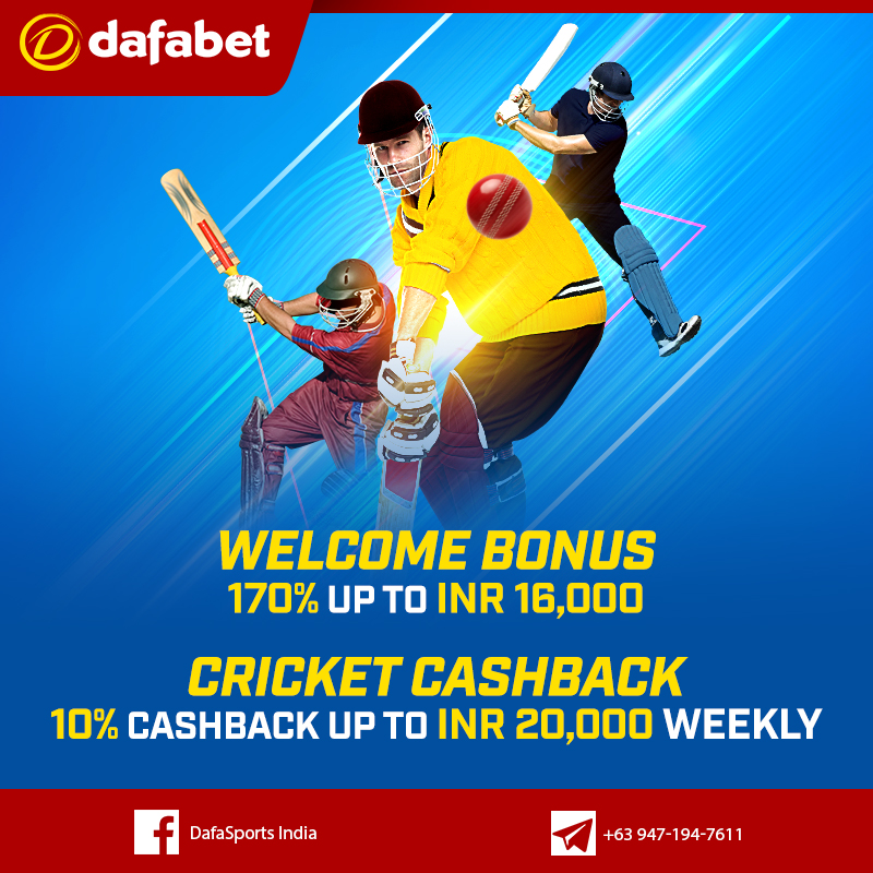 Dafabet India on Twitter: "Get a 10% weekly cashback bonus on Cricket matches up to maximum INR 20,000.👌💰 ➡️ PLAY NOW on Dafabet &amp; enjoy the best Odds 👉 https://t.co/oRHFKnMxok We're on