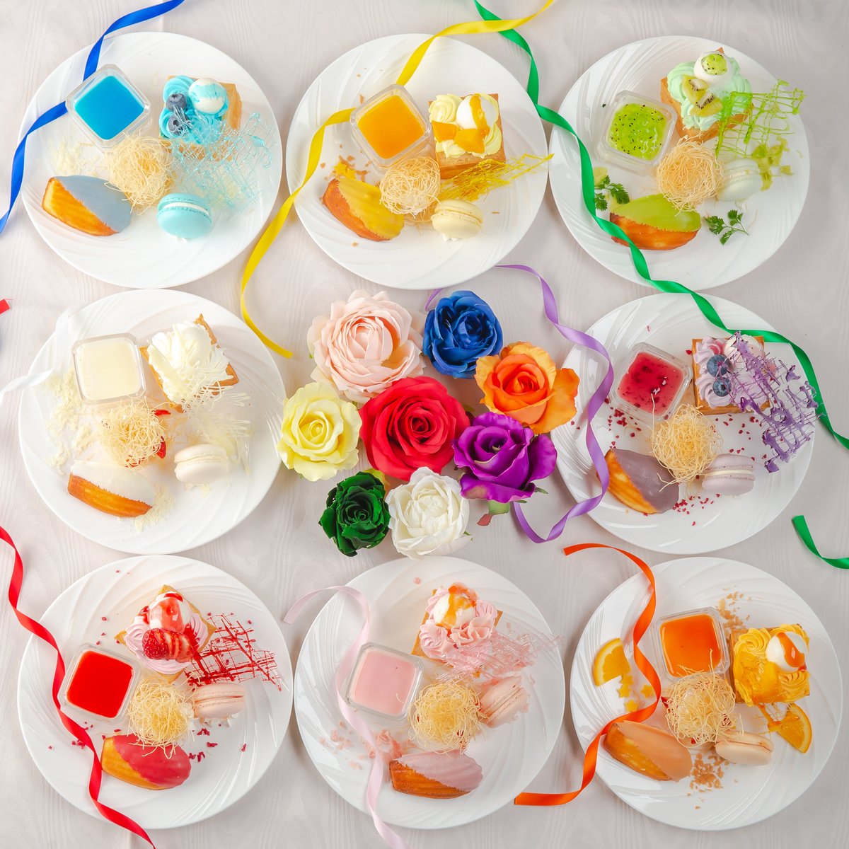 ハニトーカフェ天王寺店 公式 11色から選べる推し会ヌン茶のご予約を受付中です 今 スイーツスタンドのカゴの他にお花プレートを作成中ですので出来上がったらぜひ 利用してみてください 写真はイメージです T Co Yij7rfii7v 天王寺