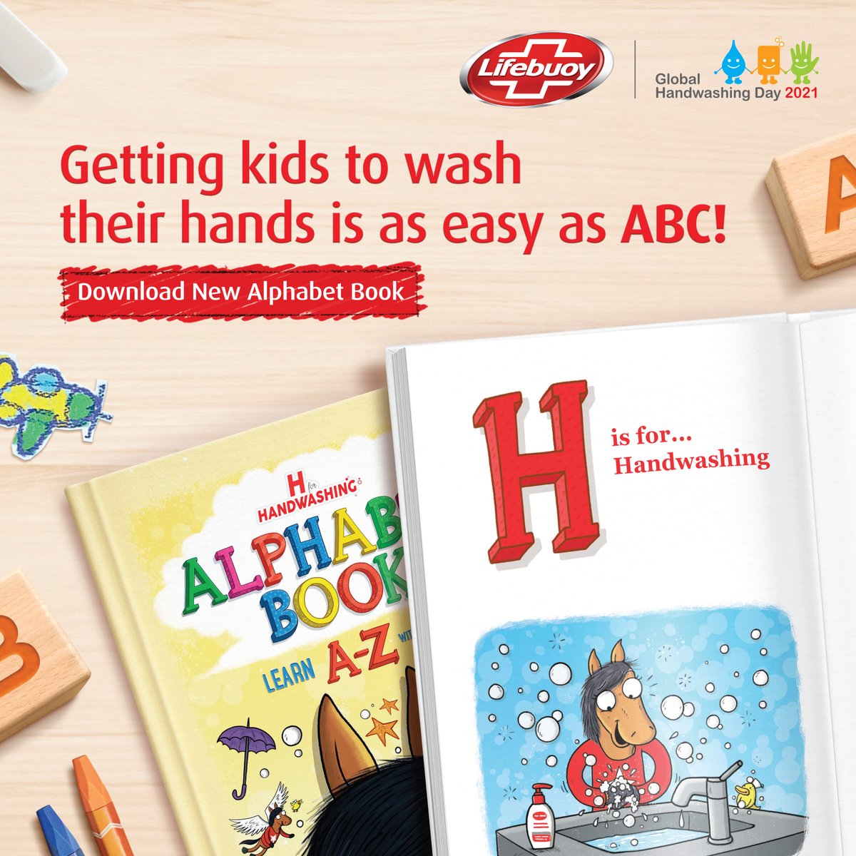 Unilever (@unilever) on Twitter photo 🙌Our @LifebuoySoap brand is on a mission to teach good handwashing habits to millions of people by reimagining the alphabet.
🧼For us, H is for Handwashing.
📚Re-learn your ABC with this beautiful downloadable book. lifebuoy.com/arabia/en/miss…
#GlobalHandwashingDay #IWashMyHands 🙌Our @LifebuoySoap brand is on a mission to teach good handwashing habits to millions of people by reimagining the alphabet.
🧼For us, H is for Handwashing.
📚Re-learn your ABC with this beautiful downloadable book. lifebuoy.com/arabia/en/miss…
#GlobalHandwashingDay #IWashMyHands