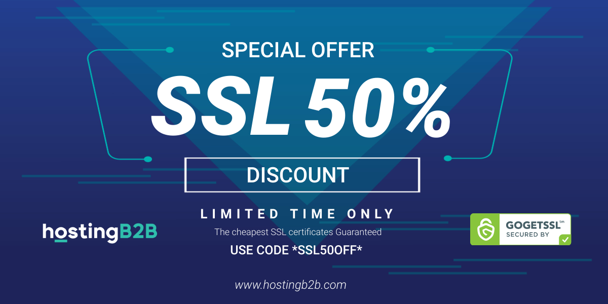 📢 Still plenty of time to Benefit from our 50% OFF Offer on  <a href="/gogetssl/">GoGetSSL™</a> 
Click the link below and use promo code *SSL50OFF*

🌐 my.hostingb2b.com/link.php?id=5 

#HostingB2B #Hosting #SSL #GOGETSSL #SSLCoupon