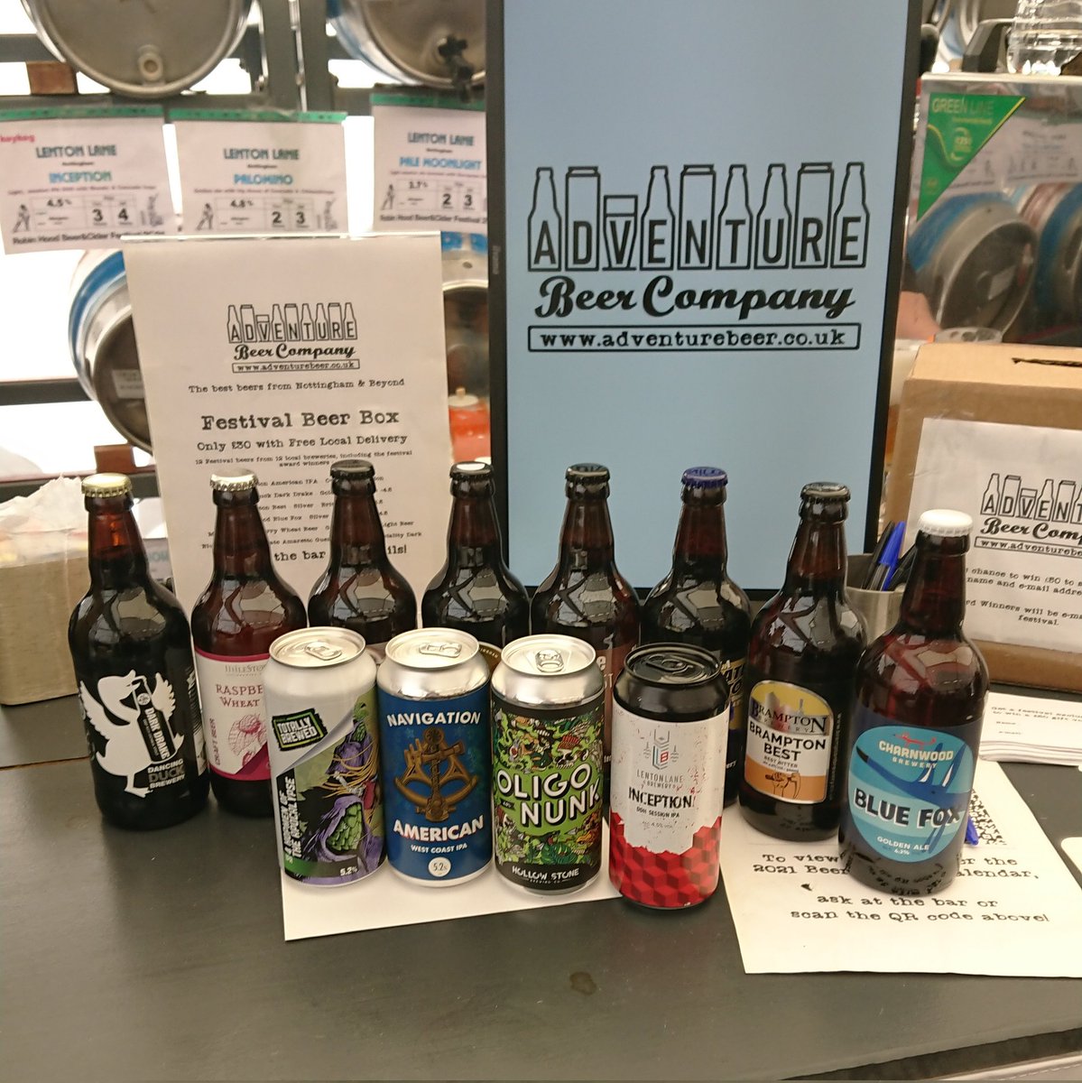 Now Available... Our Best of the Fest Beer box with award winners from @MilestoneBrewi1, @NavigationAles, @charnbrew, @blue_brewery, @dancingduckbeer and @BramptonBrewery, plus 6 more of our faves, delivered locally for only £30 > adventurebeer.co.uk/collections/al…