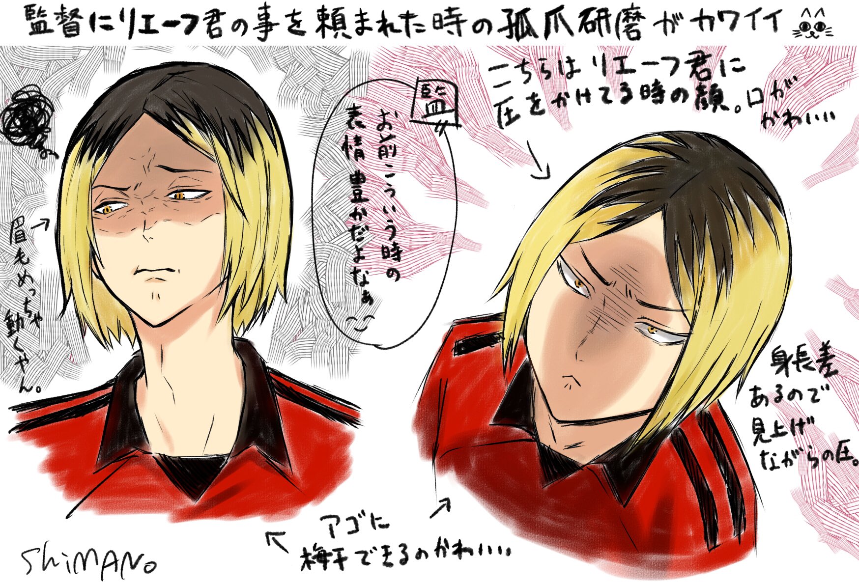 Twitter 上的 くらいあめ 今更感すごいですがハイキューの研磨くんが可愛いなと思いアニメのほぼ模写ですが描いてみました ハイキューイラスト ハイキューファンアート 狐爪研磨 絵描きさんと繋がりたい T Co 5rzeixuug8 Twitter