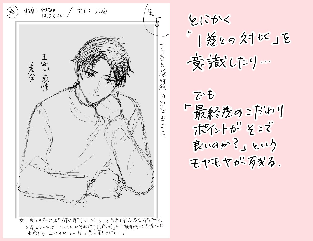 🤦‍♂️巻くん恋ヘタ💔第2巻発売まであと…5日!!!

今日は予告(?)していた通り、2巻カバーの制作裏話です!!
1巻の時とは打って変わって本当に難産だった私に、編集部の皆さんやデザイナーさんが柔軟なアドバイスを沢山くださいまして…どうにか作り上げることができました…🙏😭✨ 