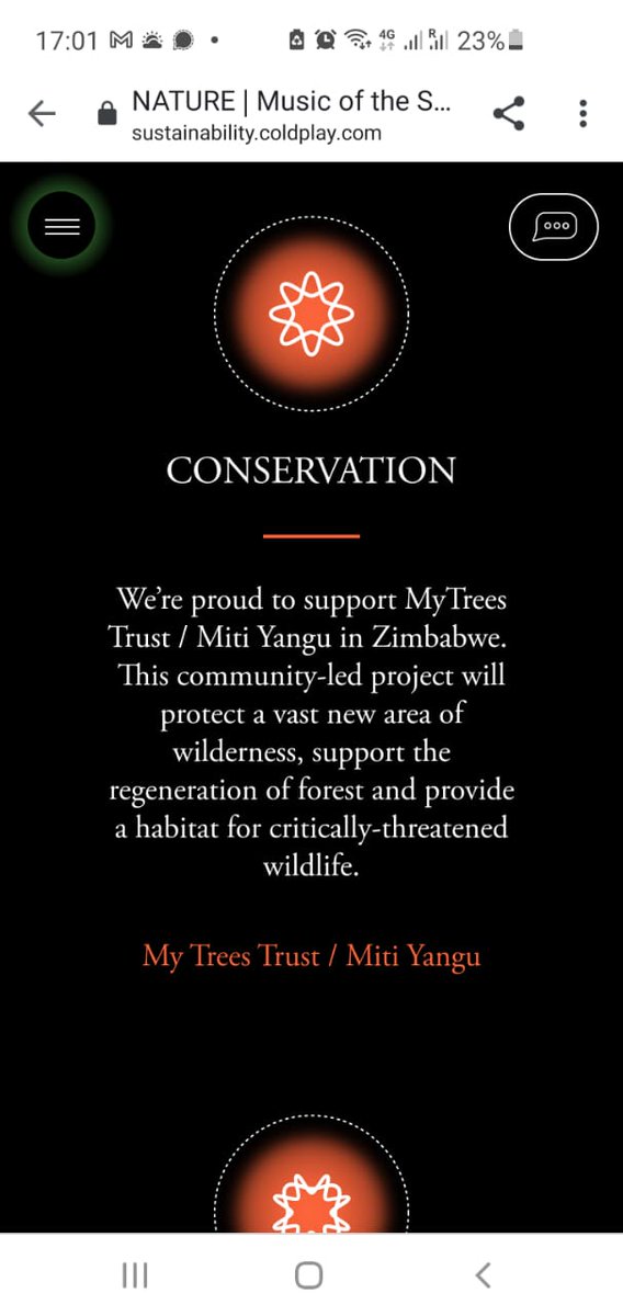 MyTreesTrust's tweet photo. @MyTreesTrust is delighted to have been selected as @Coldplay's conservation partner for their upcoming tour. This is the start of a partnership that will see the restoration and protection of hundreds of thousands of hectares of Zim's precious remaining woodlands. Thank you! https://t.co/L1nLAKuaUg