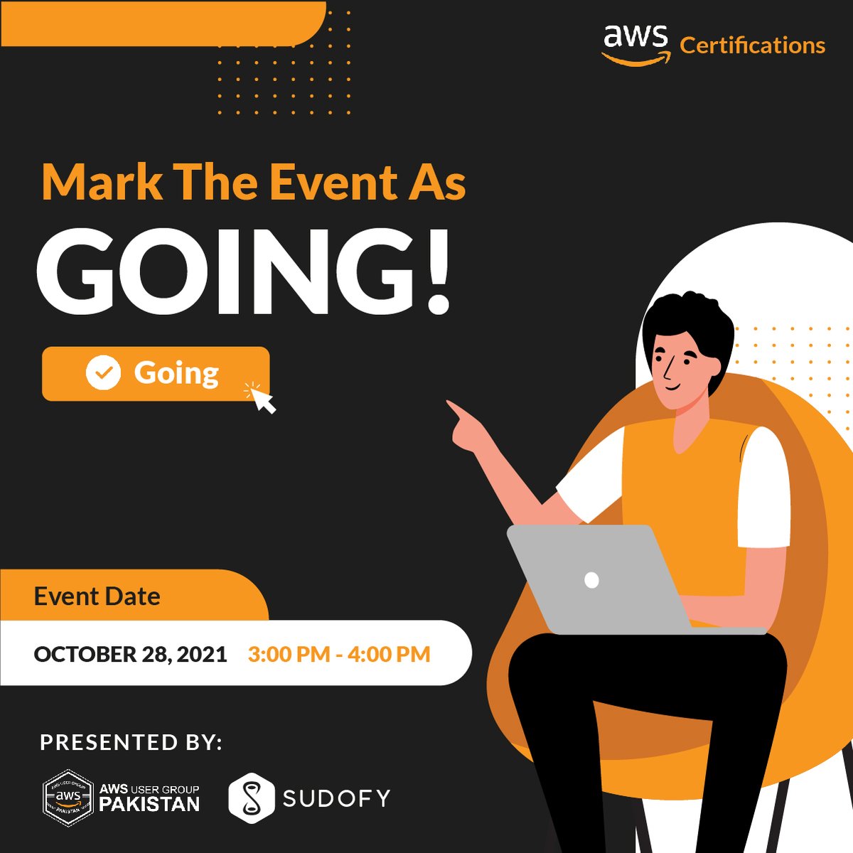 awsugpk's tweet photo. Have you registered for the event yet? Mark the event as going and register NOW!
Register at: https://t.co/hDIZ5lUeB4 
Event Date: 28th Oct' 2021
Event Timing: 3 PM onwards

#beginnersguidetoawscertifications #aws #awsusergroups #amazonwebservices #cloudcomputing #tech https://t.co/7otpMEv2km