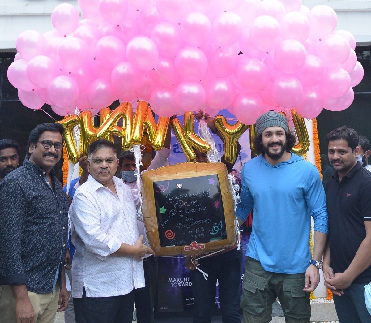 GA2Official's tweet photo. Thank you all for the tremendous response.🤩

#MostEligibleBachelor Blockbuster Celebrations Begins...🔥💫

#MEB 𝐈𝐧 𝐂𝐢𝐧𝐞𝐦𝐚𝐬 𝐍𝐨𝐰!

#AlluAravind @AkhilAkkineni8 @hegdepooja @baskifilmz @GopiSundarOffl #PradeeshMVarma #VasuVarma #BunnyVas @GA2Official @adityamusic https://t.co/pdF6k07mLr