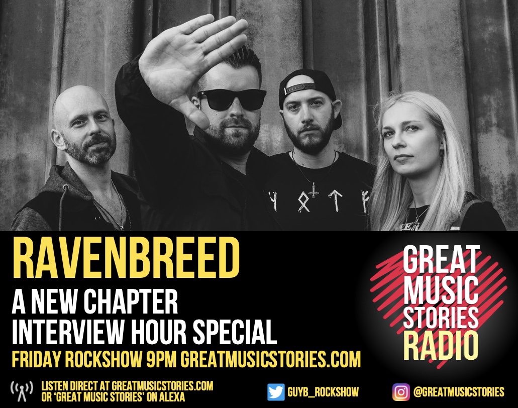 GuyB_rockshow's tweet photo. RAVENBREED: Interview hour special this evening and premiere of the blistering new @ravenbreed single.
Friday rockshow 5-11pm tonight on https://t.co/QwdpOSZDCT or ask Alexa for 'great music stories' x https://t.co/nG2BMSaBHp