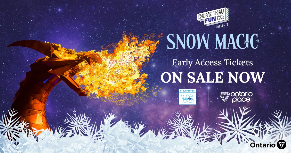 drivethrufunco's tweet photo. Drive Thru Adventure Awaits 💫
Enter this fantastical world and you'll find:
❄️ 18 magical art installations
❄️ 1.7 km of drive thru fun
❄️ Awe-inspiring soundscape for FM radio
#SnowMagicTO Nov 12 - Jan 16 at #OntarioPlace
TICKETS: https://t.co/Kl0xvf6zc6
#DriveThruFunCo https://t.co/17xPFWs1zx
