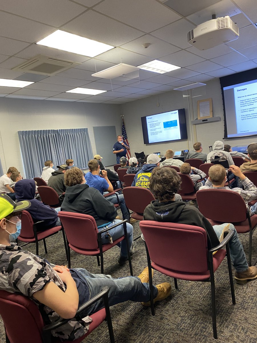 Yesterday, Alicia Frascatore and I were at the Schoharie BOCES to speak to the Heavy Equipment, Electrical Trades &amp; Commercial Construction classes about 811,  gas &amp; electric safety. Thanks to Nancy Liddle for arranging this, and to the students for your participation!