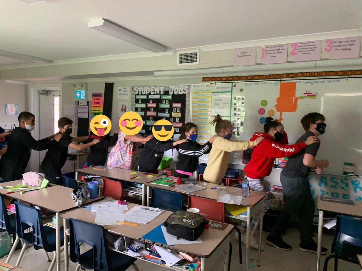 myette_rachael's tweet photo. Friday morning dance party to get us all hyped up for our last day of the NS Assessments. We did a Congo line to the song, ‘Friday’ and ‘Pump Up the Jam’.@WmountElem #Friday #congoline https://t.co/Lln3Oo3Uj7