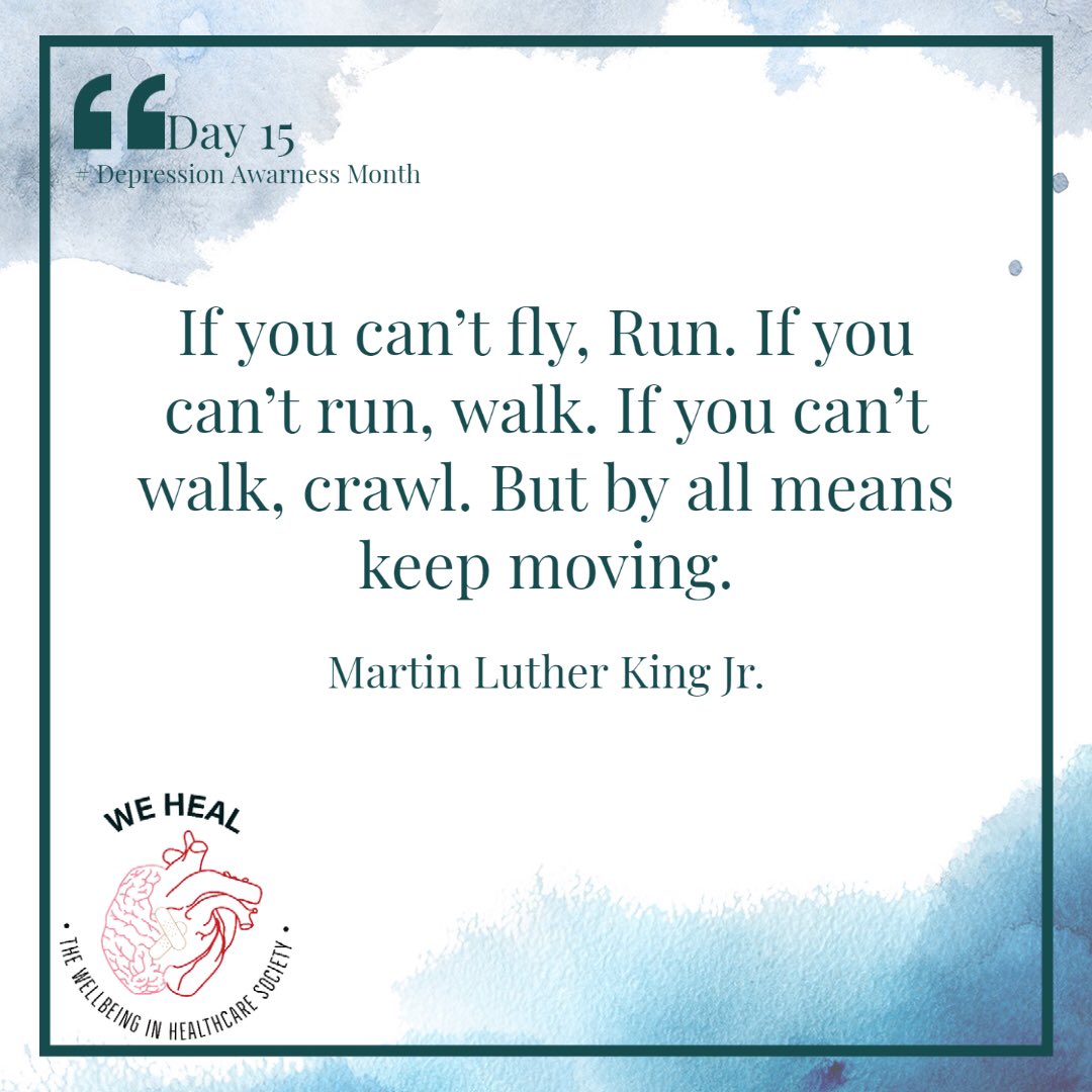 WeHealCardiff's tweet photo. 🚨 DAY 15🚨

In recognition of Depression Awareness month, WeHeal will be posting daily quotes throughout October to raise awareness and education around Mental Health and Depression ❤️

Be sure to follow all our socials to stay updated ‼️

#mentalhealthmatters #healthcare https://t.co/Afvj502N8n