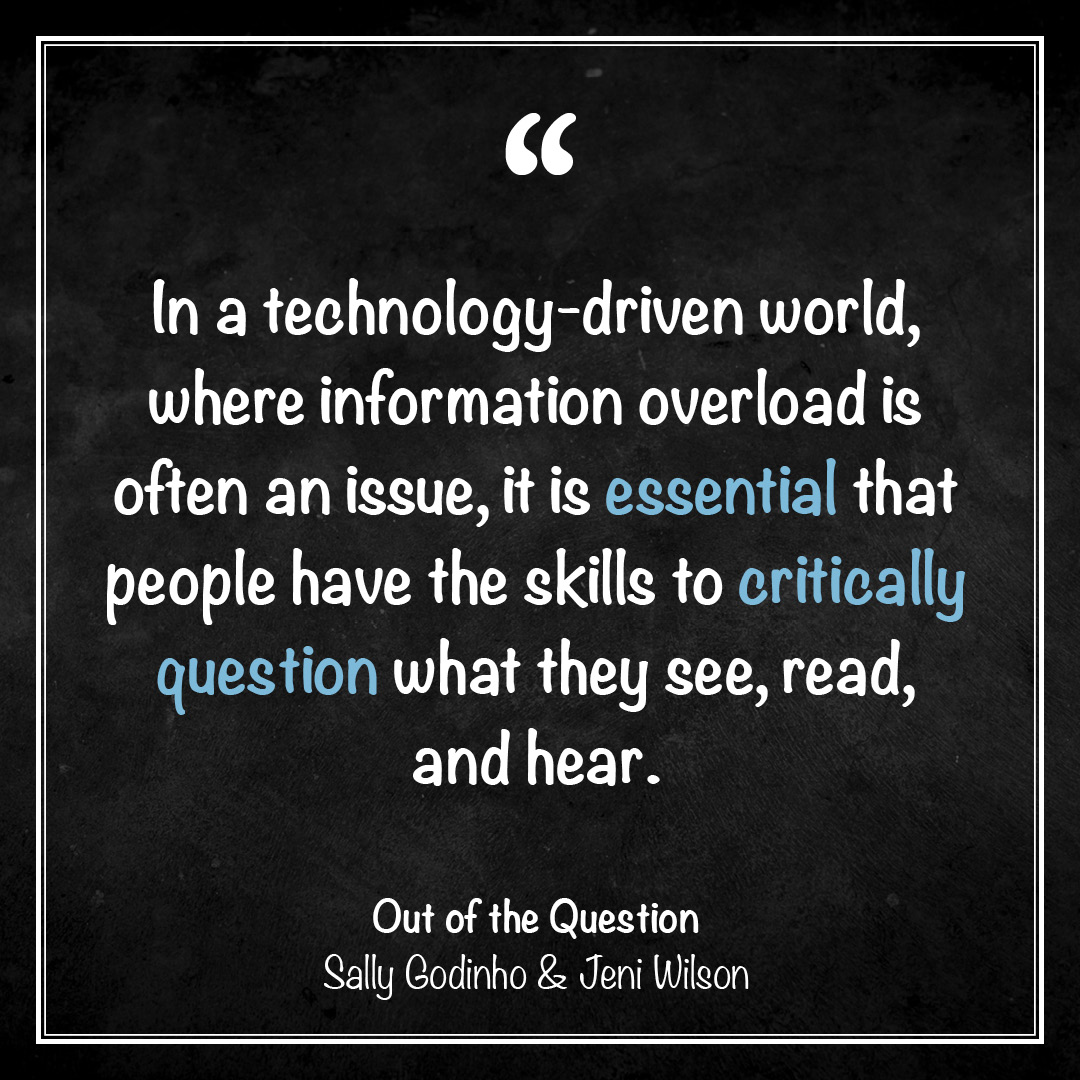 PembrokePublish's tweet image. "In a technology-driven world, where information overload is often an issue, it is essential that people have the skills to critically question what they see, read, and hear."  buff.ly/3p7Bn7M
#QOTW #OutOfTheQuestion #edchat #profdev #edutwitter