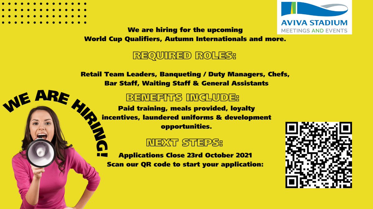 WE ARE HIRING for our upcoming series of match fixtures! Start your application via our QR code below or here: compasseventjobs.com/venue-director… #JobSearch #jobfairy #hiring