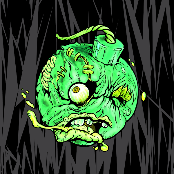 mcch2233's tweet photo. GM #AdamBombSquad! Looks like someone went IN at 1 eth on this Zombie ahead of the forthcoming airdrop.. LOVE this combo of the ooze green zombie with the black/black jags bg!! @AdamBombSquad https://t.co/PnpZEJQIMd