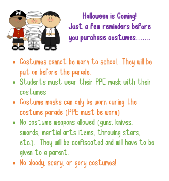 TylerLeaders's tweet photo. Helpful reminders when helping your child pick out a costume for school parties on October 29! https://t.co/ZEzaSOh8zM