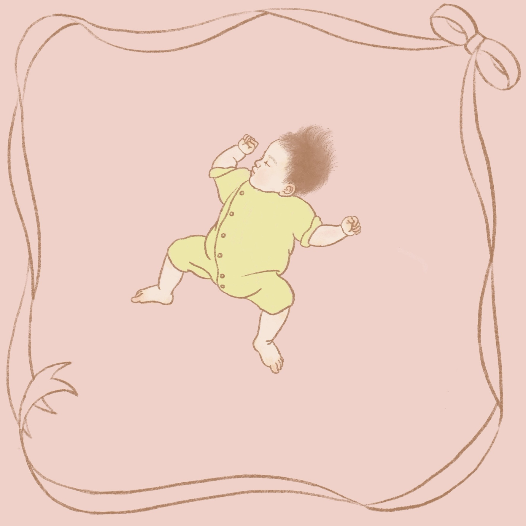 フルフルカズ 昨日のお宮参りの疲れからか 今日の息子もよく寝ています 息子の周りは どう描くか悩み中です 描き途中 こどもイラスト こども 赤ちゃんイラスト 赤ちゃん イラスト デジタルイラスト 寝顔 リボン Child Baby Boy