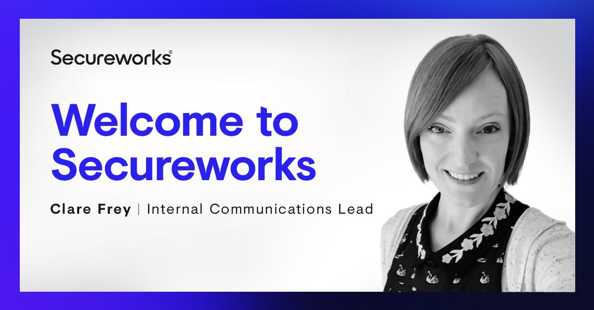Join us in giving Clare Frey a warm welcome to the Secureworks team! Clare joins as Internal #Communications Lead and brings over 14 years of #ContentMarketing, branding, and public relation experience to Secureworks. We’re lucky to have you, Clare! 🎉 | #WelcomeToTheTeam