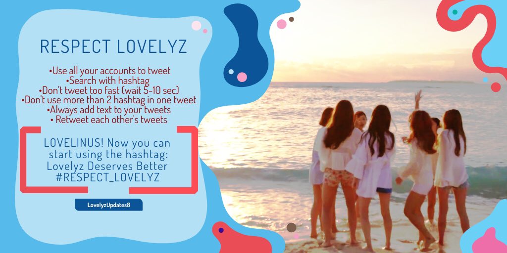 [!] LOVELINUS! Now you can start using the hashtag:

Goals:

120 Replies
100 QRTs &amp; RT

Lovelyz Deserves Better 
#RESPECT_LOVELYZ <a href="/woollim_ent/">woollim</a>