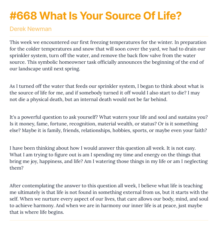 #668 What Is Your Source Of Life?