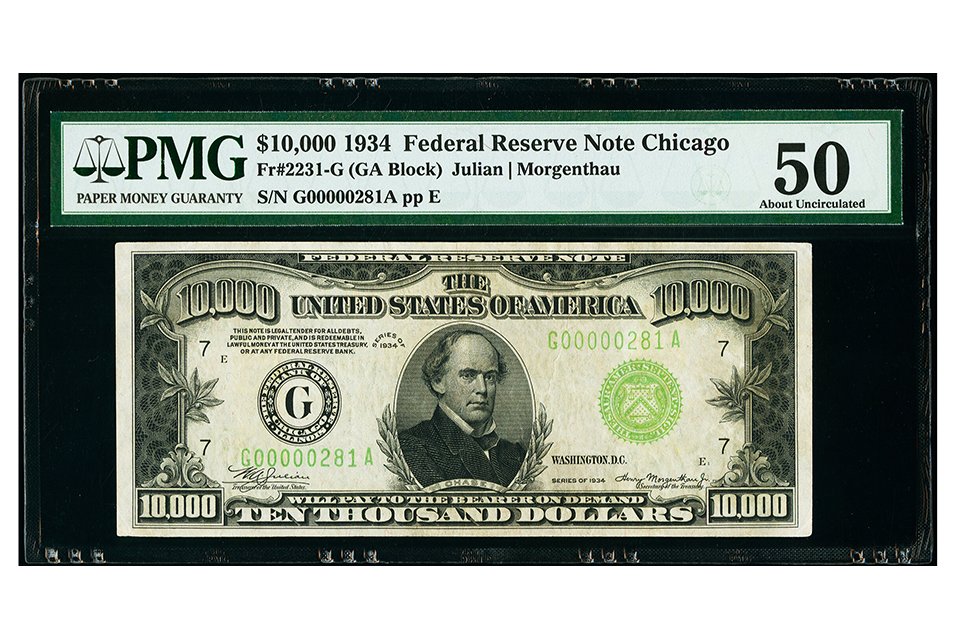 artdaily's tweet image. 1870-CC Double Eagle, 1934 $10,000 Federal Reserve Note lead $15 million Long Beach Coins and Currency Auctions #FederalReserveNote #auctions #art #newspaper

Read more about this here: ow.ly/aJ5o50GrxoA

Subscribe for free to ArtDaily Newsletter: artdaily.cc/index.asp?int_…