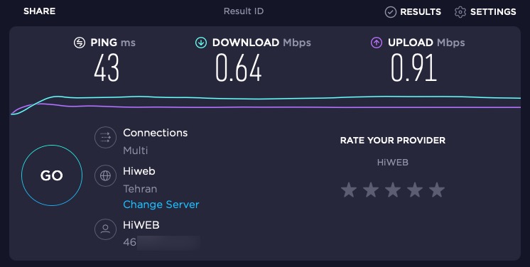 Mostafakhn's tweet photo. Speed Test
Hiweb to hiweb
@hiweb_official @HiwebSupport #hiweb https://t.co/EpIeH3NGEy