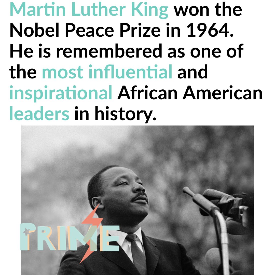Martin Luther King had a huge impact on the Civil Rights Movement. He is remembered as one of the most influential and inspirational African American leaders in history.⁣