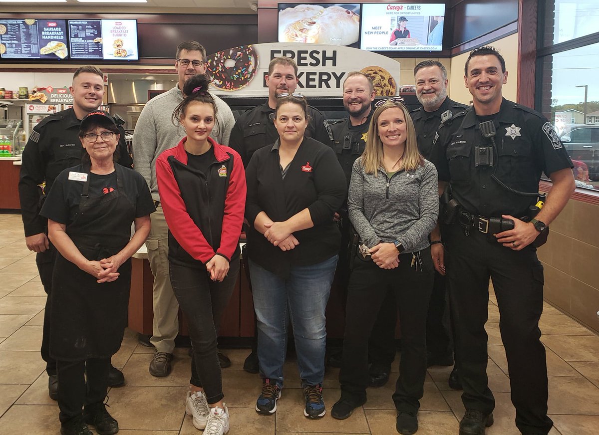 OzaukeeSheriff's tweet photo. Thank you to Casey's in Fredonia for hosting yesterday's Coffee with a Cop!

We enjoyed talking to staff and customers who stopped by. We always appreciate getting to know our community partners. You were a gracious host sharing your coffee &amp; sweet treats! #CoffeeWithACop ☕️🍩 https://t.co/gyFTLhoGX8