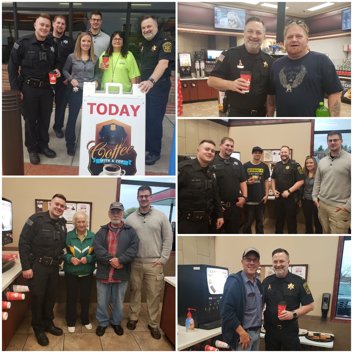 OzaukeeSheriff's tweet photo. Thank you to Casey's in Fredonia for hosting yesterday's Coffee with a Cop!

We enjoyed talking to staff and customers who stopped by. We always appreciate getting to know our community partners. You were a gracious host sharing your coffee &amp; sweet treats! #CoffeeWithACop ☕️🍩 https://t.co/gyFTLhoGX8