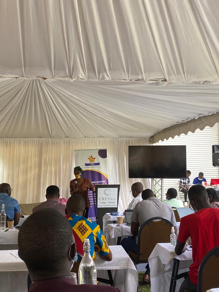 zimyouthcouncil's tweet photo. Dr Thokozile Chitepo, Secretary for Youth, Sport, Arts and Recreation giving remarks .#ZYC Strategic Meeting.
@tguranungo @schisina @palesadziva @KirstyCoventry @moysarzim @ZBCNewsonline @mangwana_jasper @UNICEFZIMBABWE @UNFPA_Zimbabwe @SNVZimbabwe @JulianaKariri @Zwangobani https://t.co/Xlwpd2VLM3