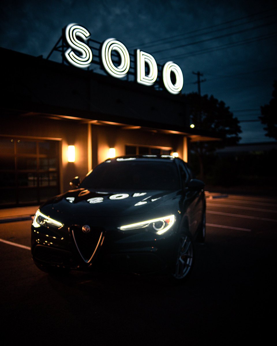 Shooting my Alfa Romeo Stelvio in Sodo District, Seattle. Love the night vibes! #AlfaRomeo #carporn #sodo #Seattle