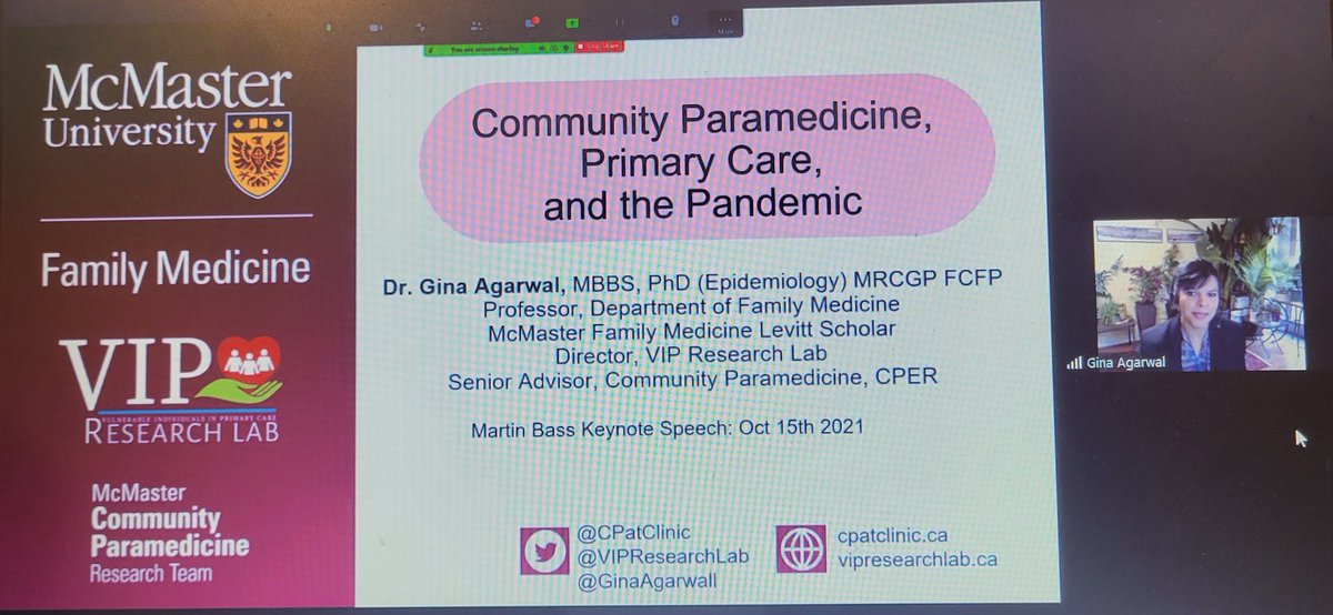 Lisa McCarthy (she/her) 🇨🇦 (@pharmacist_lisa) on Twitter photo Congrats to <a href="/GinaAgarwall/">Gina Agarwal</a> as she shares groundbreaking work she leads to support the right care at the right time <a href="/CPatClinic/">Community Paramedicine at Clinic</a> #Trillium2021 <a href="/VIPResearchLab/">VIP Research Lab</a> <a href="/McMasterFamMed/">McMaster Family Med</a> Congrats to <a href="/GinaAgarwall/">Gina Agarwal</a> as she shares groundbreaking work she leads to support the right care at the right time <a href="/CPatClinic/">Community Paramedicine at Clinic</a> #Trillium2021 <a href="/VIPResearchLab/">VIP Research Lab</a> <a href="/McMasterFamMed/">McMaster Family Med</a>