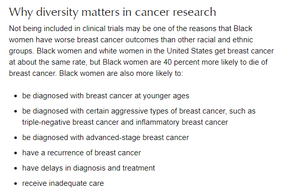 fumikochino's tweet photo. โThe reason we want diverse populations in #clinicaltrials is that we want patients present with a range of genetic, social, economic, and geographic factors. We want all patients to benefit from clinical trials.โ Former @ASCO President Dr @PierceLoriJ
#WhyDiversityMatters #bcsm https://t.co/YfClAY2QhA