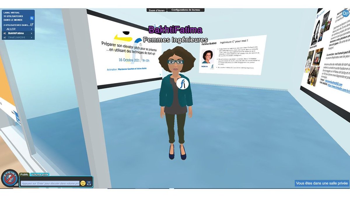 C'est parti pour le Forum "Ingénieur.e ? C'est pour moi!" 
Plus de 100 intervenant.e.s  mobilisé.e.s pour les jeunes

<a href="/Fatima__Bakhti/">Fatima Bakhti</a>  animera la TR "Carrière à l'international" Samedi de 10h à 13h 
et co-animera  
"Préparer son Pitch elevator pr se présenter" Samedi de 9h à 10h