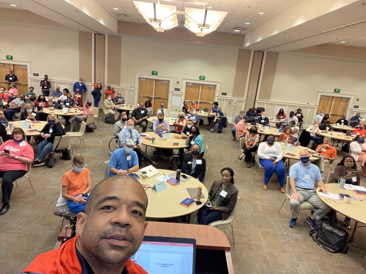 The ⁦<a href="/ClaytonState/">Clayton State</a>⁩ Enrollment Summit kicked off this morning with 144 people committed to taking our university to the next level because #WeAreLakerNation.