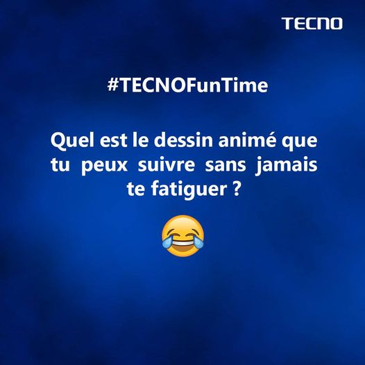 tecnomobiledrc's tweet photo. Une question pour les amateurs de dessins animés😎
Quel est le dessin animé que tu peux suivre sans jamais te fatiguer?😅
Moi : Naruto😁
#TECNOFunTime
#TECNOMobileDRC https://t.co/urj6kIX3PE