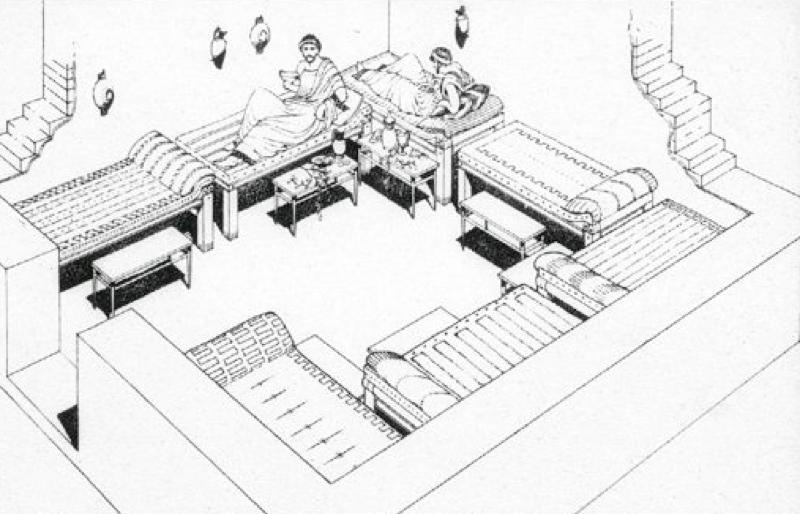 nadhirawho's tweet image. By popular demand - I did a thing! If you know anything about the Greek symposium, you may have seen the word ‘andron’ floating around. In this #archaeology thread 🏚️🧵 I talk about what it is, where we find it, and problems in identification.