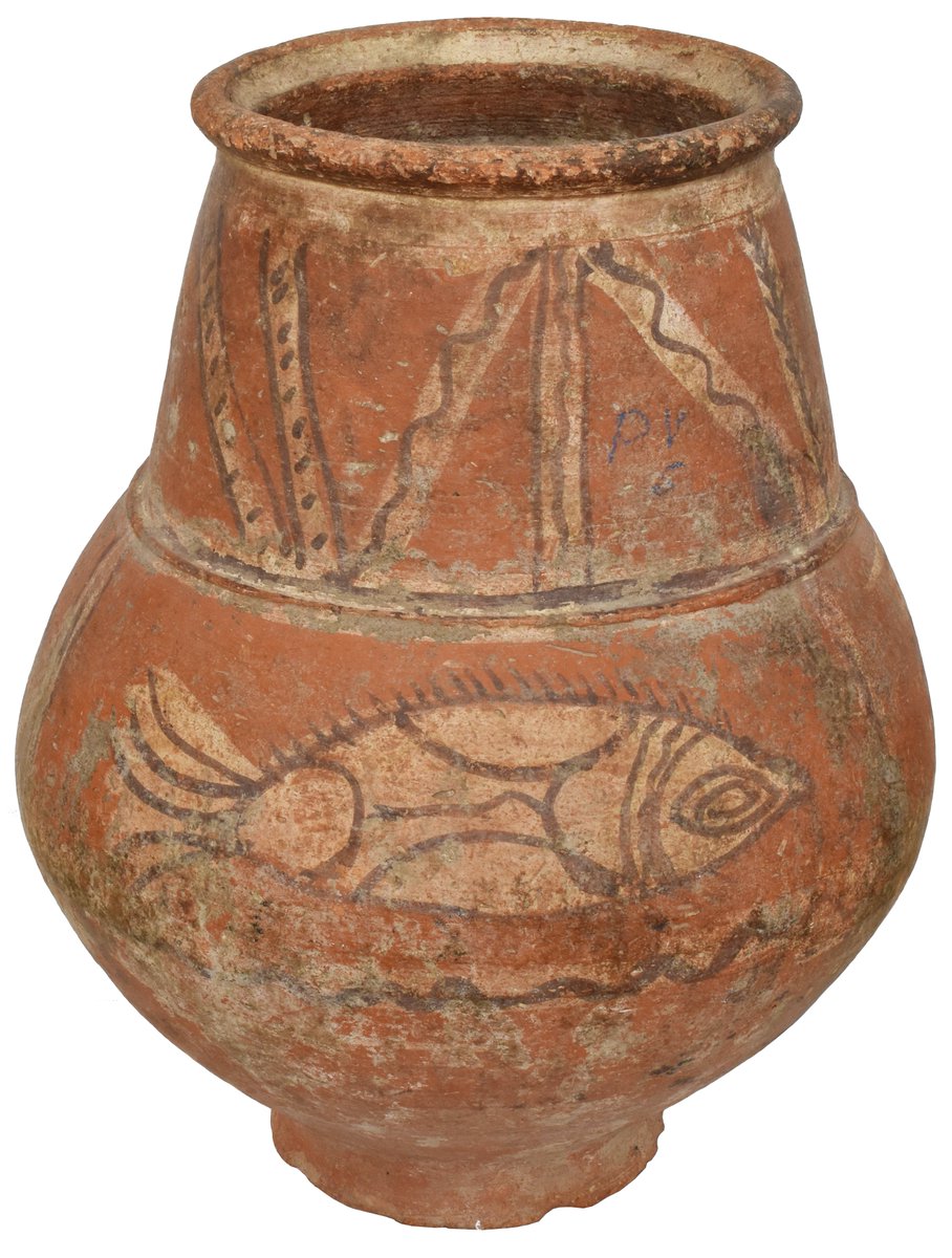 DrKenGriffin's tweet photo. Following today's pottery handling session @TheEgyptCentre, I decided to photograph this beautifully decorated pot. Earlier this week, I noticed that it had blue writing on the base. Thanks to the wonders of #DStretch, we now have a provenance of Medinet Habu! #MuseumArchaeology https://t.co/BLLNDwfzFc