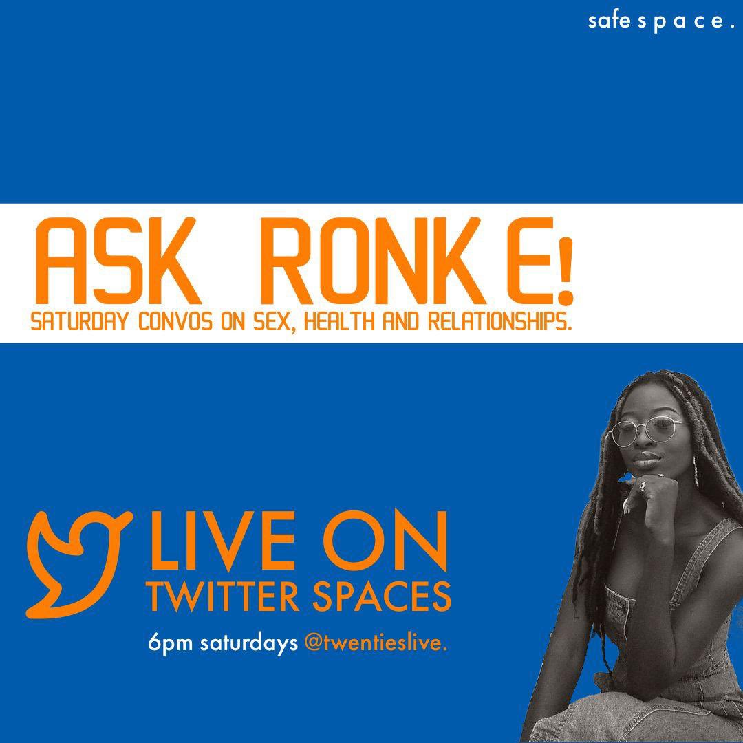 dearronke's tweet photo. Join the conversation, listen to people’s opinions, ask questions, connect with people and have fun.         

DO NOT MISS IT!  6pm Saturday

Please Share 
#space #sextalk #moaning #fakingorgasm #sexadvise #sexdiscussion #sextherapist #sexcoach #relationshiptherapist https://t.co/MVTkSDSRmc