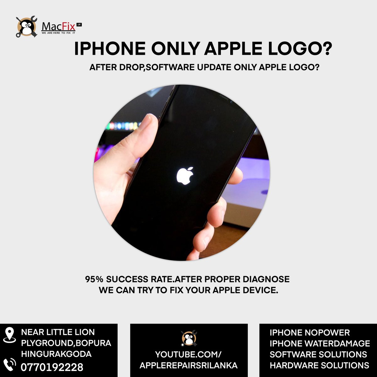 MacfixLk's tweet image. iPhone  only  Repair Services in Srilanka🍎

We Provide Macbook | iPhone | iPad Motherboard Level Repair Services With affordable pricing and warranty for your device

Mail in repair Services📬
#LKA #iphonerepairsrilanka
#Macbookrepairsrilanka
#ipadrepairsrilanka #SriLanka