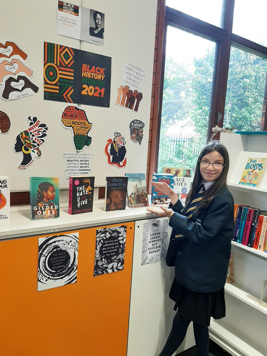 These are just some of our beautiful Black books and art pieces we have on display in our library this Black History Month. 🌍👊🏿🥰 <a href="/SpringwestA/">Springwest Academy 💙</a>