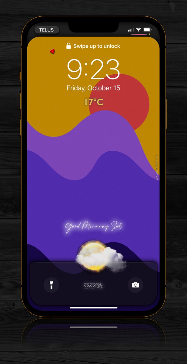 SolShulz30's tweet image. Day and night LockScreen ⚡️

YoorWeather 1.6.2 @JCRocky5 @SeanKly 
YW L.S @TeboulDavid1 @Polyphian 
Wallpaper @jianoliu 
Mockup @screenshot_pro 
Thanks y’all from discord 🔥
@RDZ2021  @UtdAll @Attairdu57slm @kleinmone @Alejandro_8927 
#ios148 
#nojailbreajk
#iPhone12ProMax