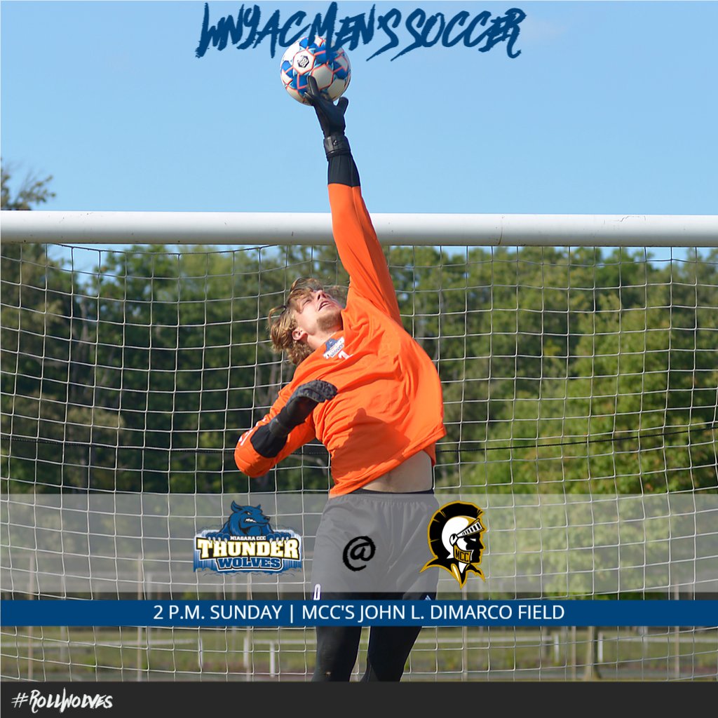 MSOC: <a href="/NiagaraMSC/">Niagara CCC Soccer</a> (6-5) is headed to <a href="/NJCAAReg3/">NJCAA REGION 3</a> opponent <a href="/MCCTribunes/">MCC Tribunes</a> (4-4) for a Western New York Athletic Conference game at 2 p.m. Sunday! #RollWolves ⚽️🐺💪