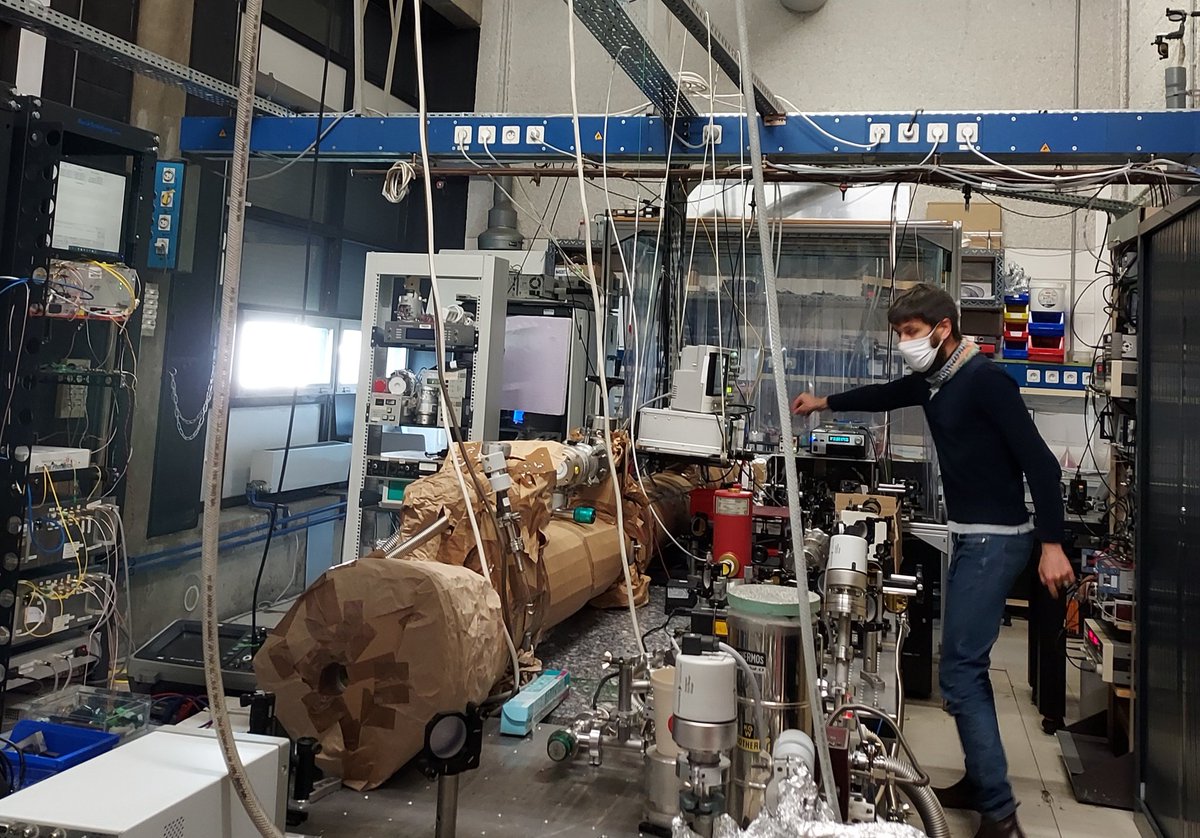 ankulism's tweet photo. Lab visit:
Precision measurement, test of fundamental physics and exploring the limits of the standard model with cold polyatomic molecules [NoATOMS]. They are also aiming to measure the electroweak interaction and signature of parity violation. ¶DARK MATTER https://t.co/lChVZe2oI4