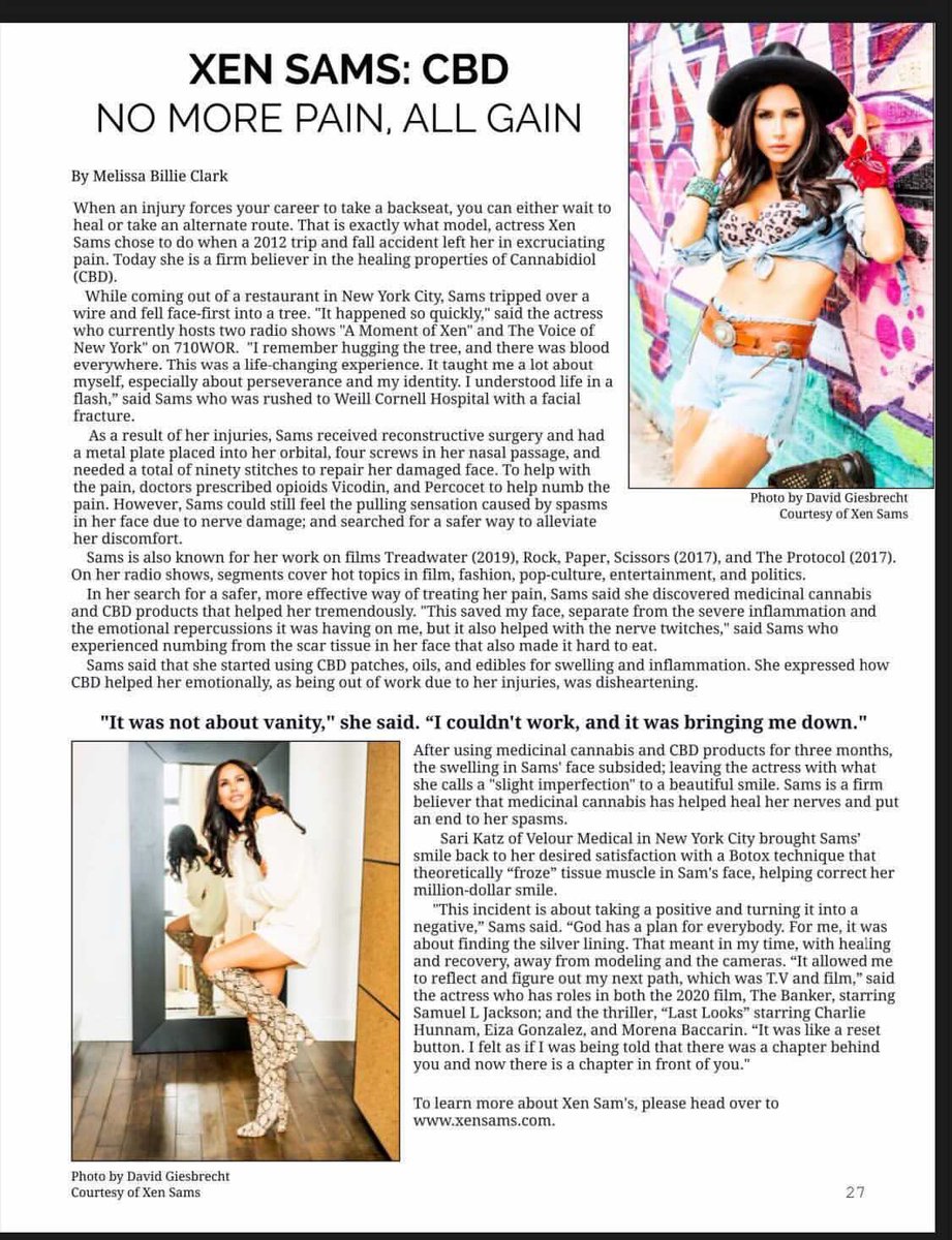 XENSAMS's tweet photo. Thank you #PreferredHealthMagazine @XENSAMS @710WOR @iHeartMedia @curaleafny @medmen @VireoProduct #CannabisCommunity #medicinalplants #CBD @AlanRipka https://t.co/RyQJbIsubG