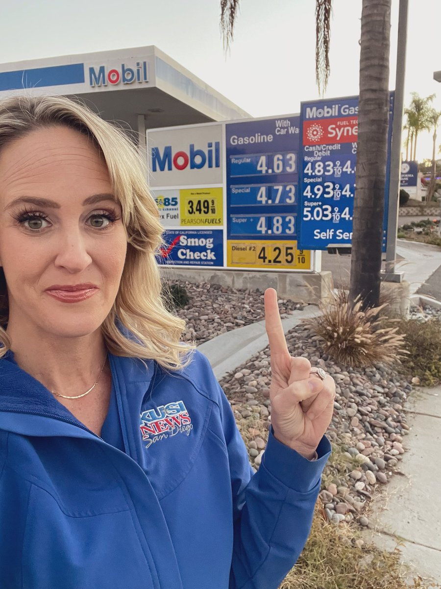 alliewagnertv's tweet photo. Nope, you aren’t imagining it. Gas prices are the highest they have been since 2012. Oil prices, inflation and taxes are why we are seeing average of $4.40 in San Diego @KUSINews @KUSI_GMSD https://t.co/7LWpOFwoO2