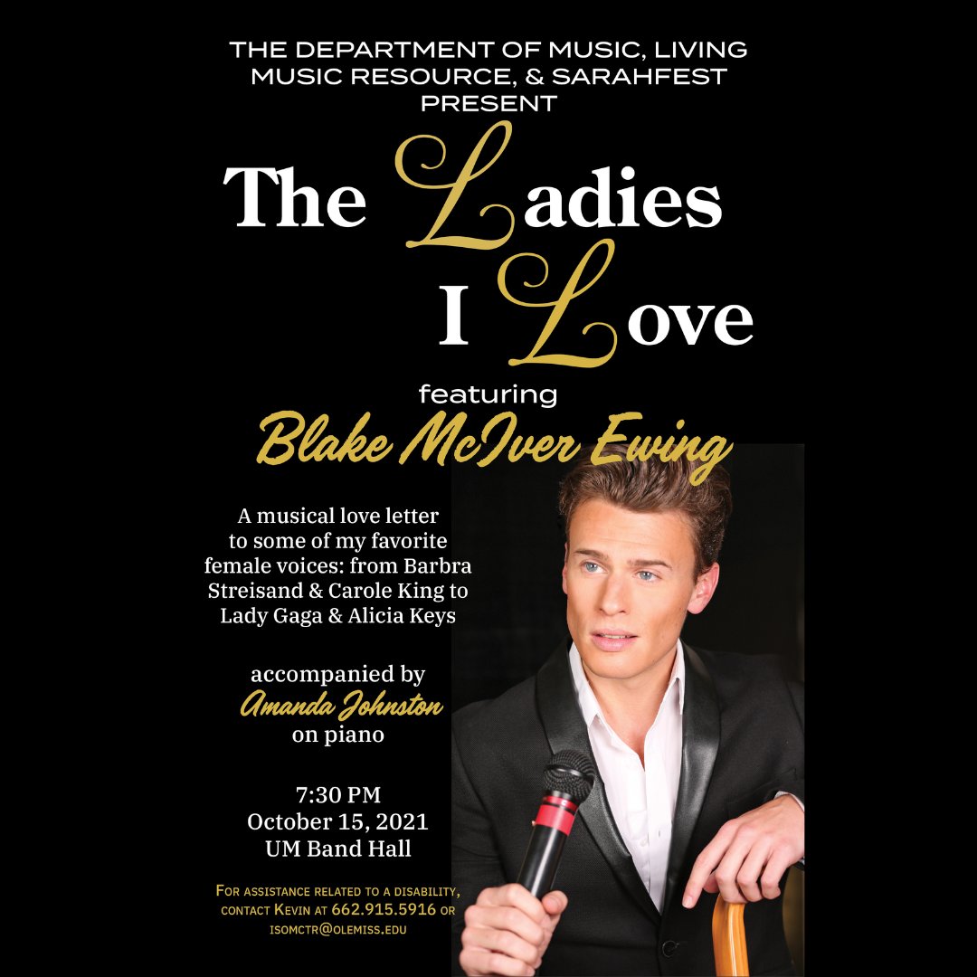 TONIGHT! Join us for a Club Sarahfest CABARET starring Blake McIver Ewing. Music Department Band Hall. 7:30 pm. Free admission (and free food!). Don't miss this musical tribute to some of the greats!
