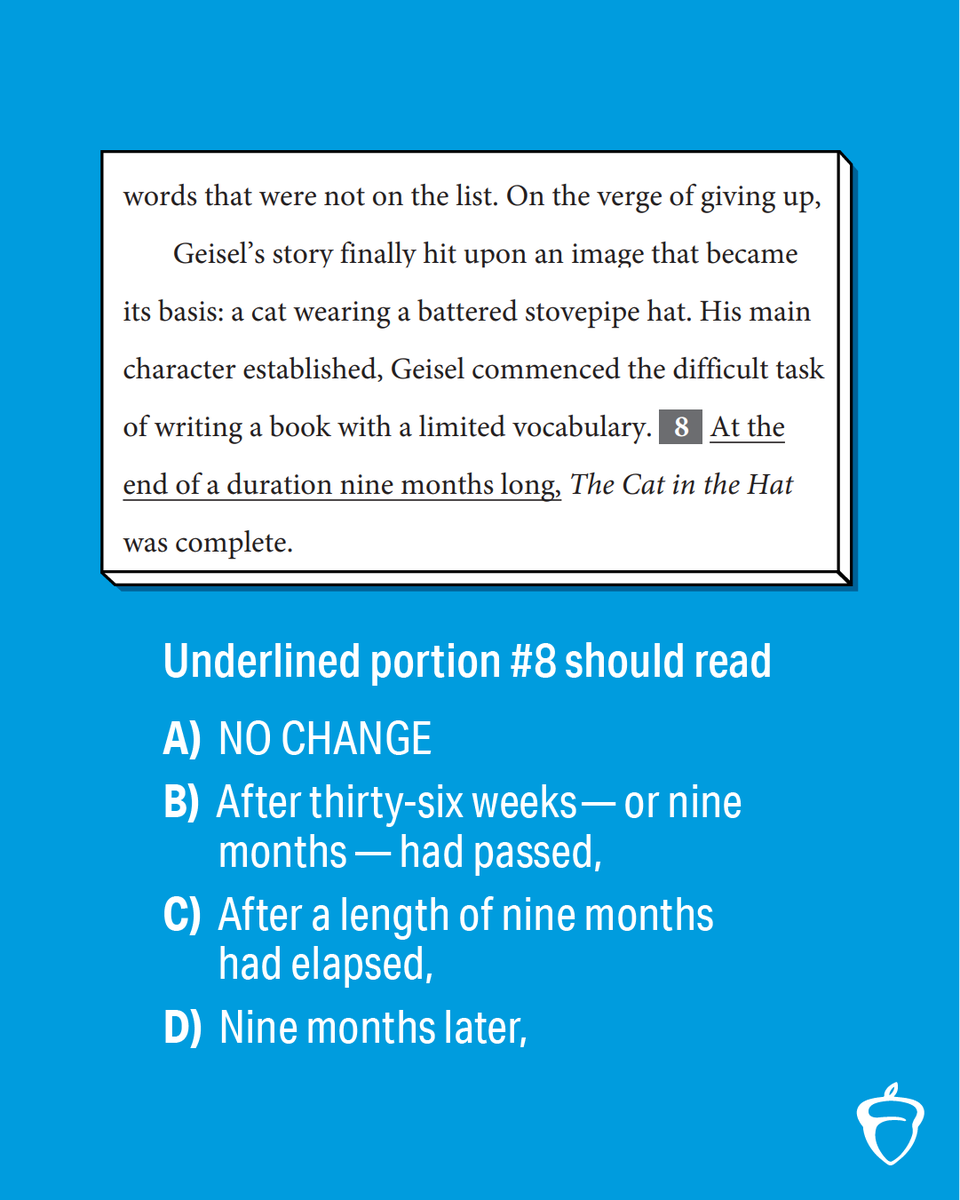 Reply with your answer to this #SATPractice question, and we'll post the right one later today.