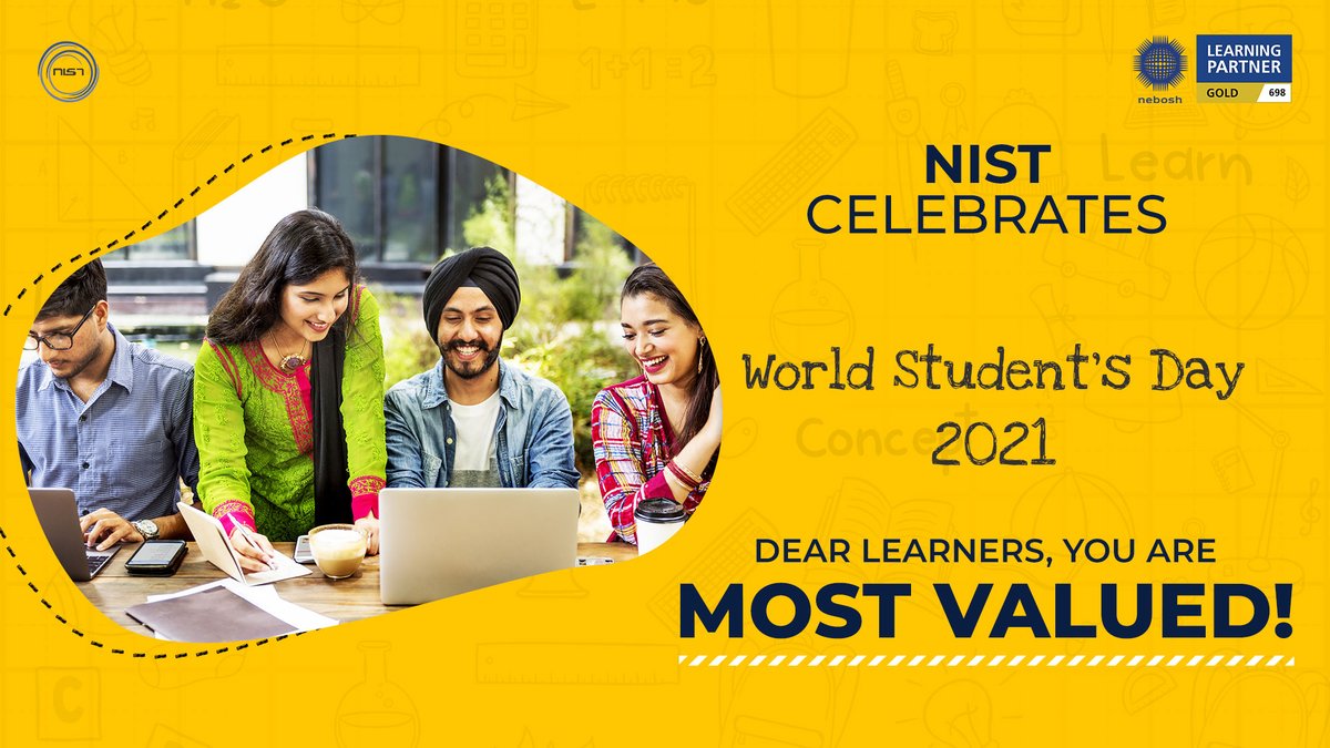 NIST_Global's tweet photo. As we take pride in celebrating Dr. A P J Abdul Kalam’s Birthday as world Student’s Day, we wish our learners all the best for a great future ahead!
#nistinstitute #worldstudentday #apjabdulkalam #neboshcourse #nist #safety https://t.co/xqy8ZRyobA